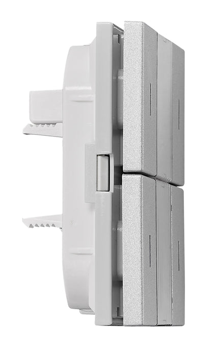 Taster KNX, două perechi, cu LED de stare, argintiu