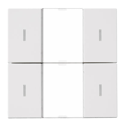Taster KNX, două perechi, cu LED de stare, alb