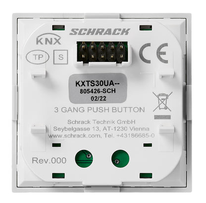 Taster KNX, trei perechi, cu LED de stare, antracit