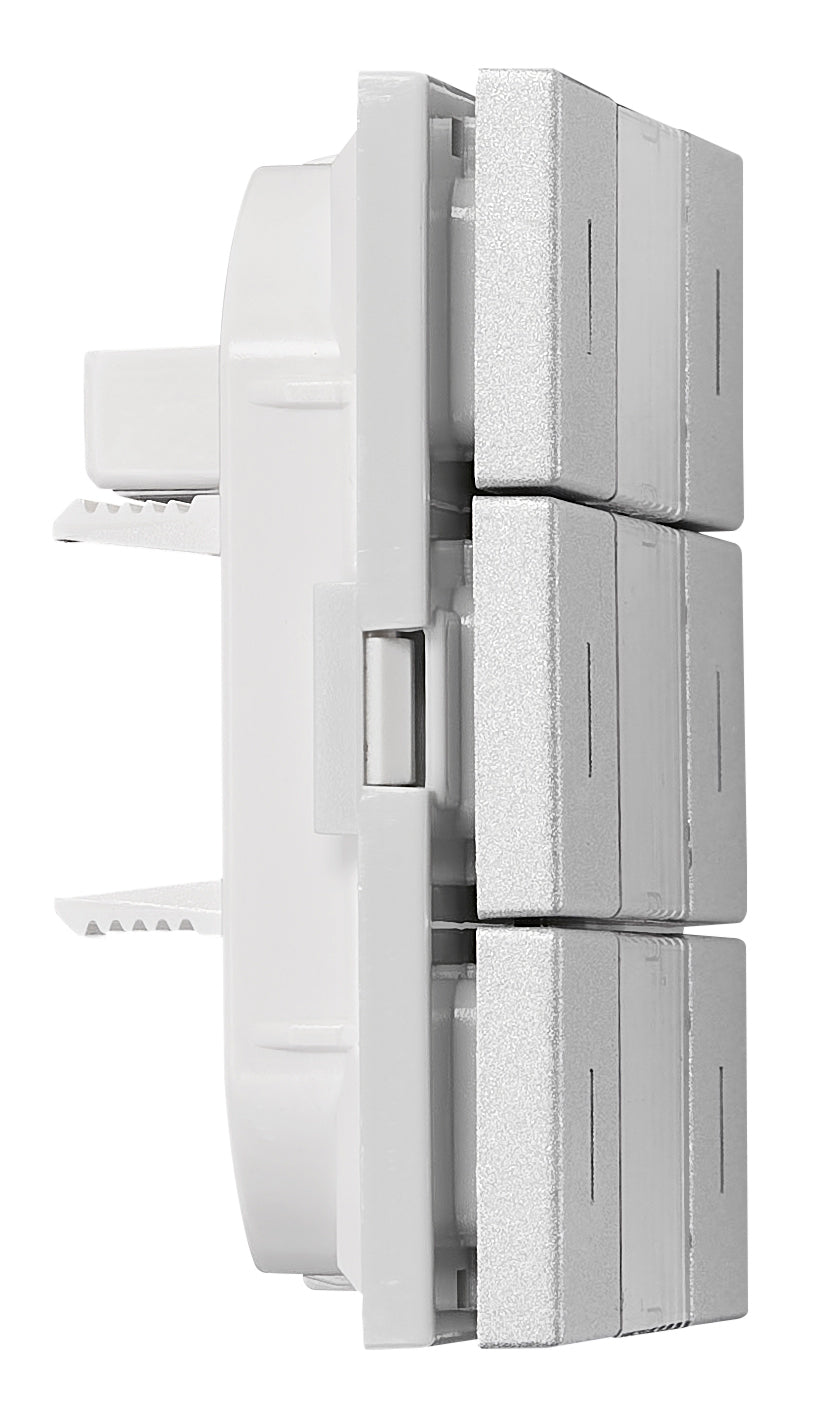 Taster KNX, trei perechi, cu LED de stare, argintiu
