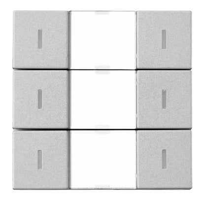 Taster KNX, trei perechi, cu LED de stare, argintiu