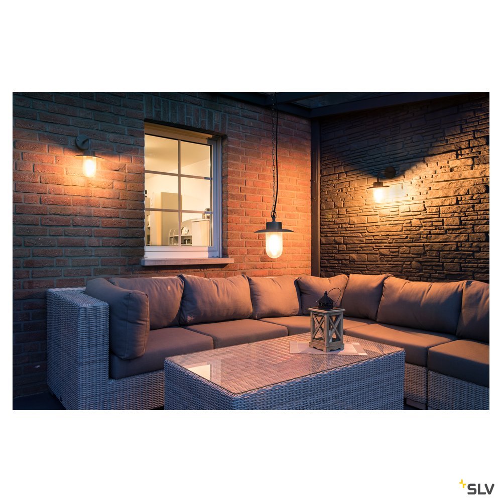 MOLAT E27,antracit,60W,IP44lampa de perete, Ext.