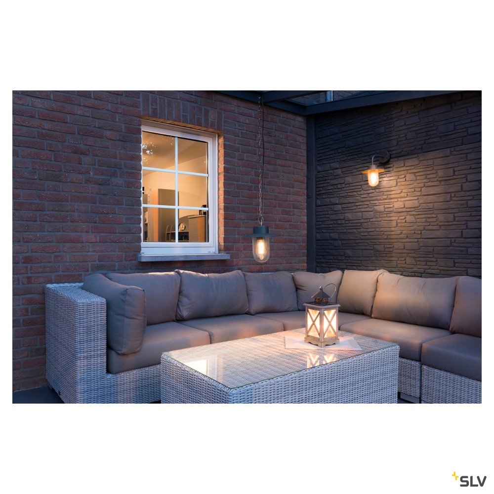MOLAT E27,antracit,60W,IP44lampa de perete, Ext.