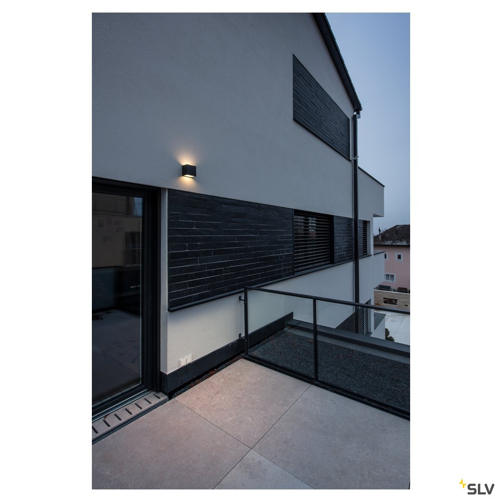 SITRA CUBE WL,  anthracite, IP44, 3000K, 10W