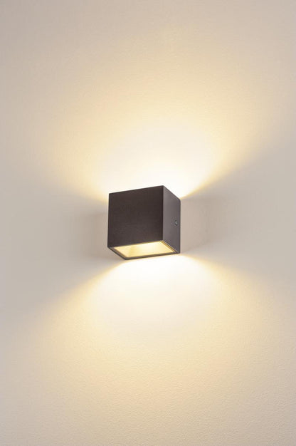 SITRA CUBE WL,  anthracite, IP44, 3000K, 10W