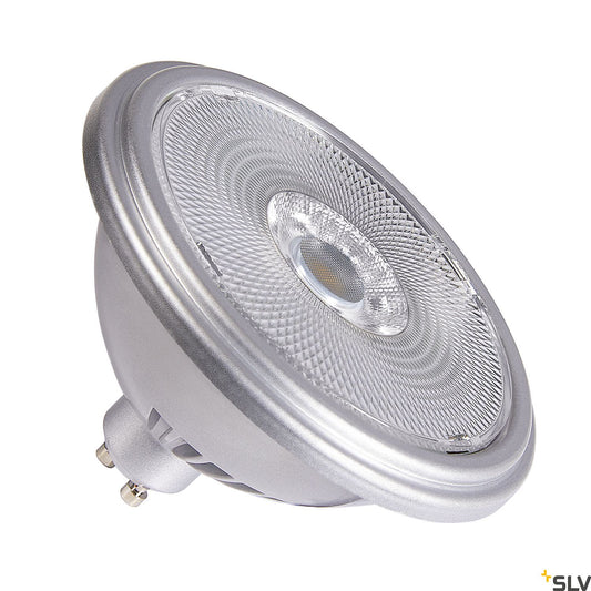 QPAR111 GU10, LED lamp argintiu 12,5W 3000K CRI90 30°