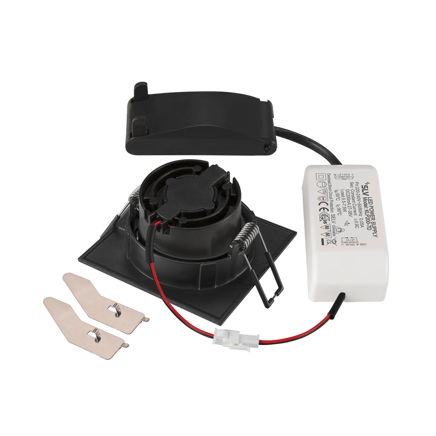 NEW TRIA 68, 3000K, 38°, IP20, pătrat, negru