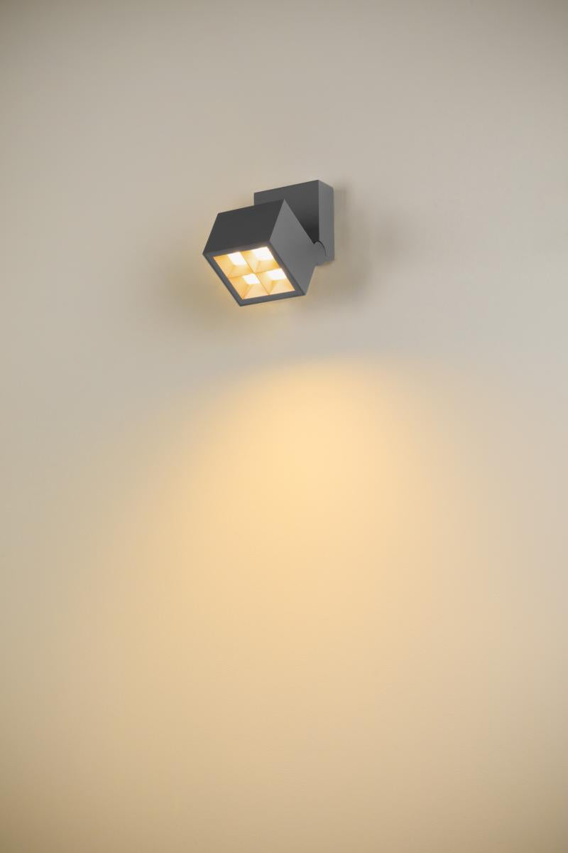 S-CUBE, 2700/3000K, 15W, FAZĂ, 80°, antracit