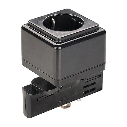 EUTRAC power soclu adaptor, negru