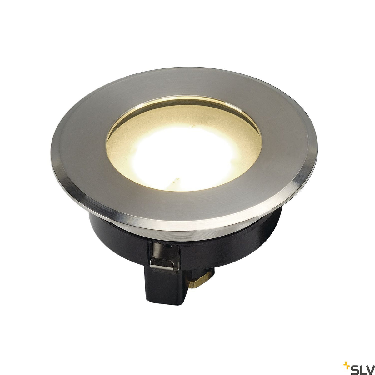 DASAR FLAT 230V LED, round, 4,3W LED, warmwhite, stainless