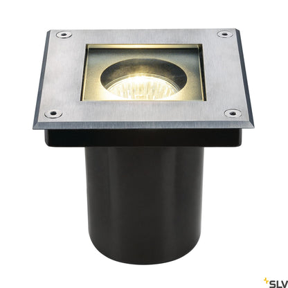 Spot paviment DASAR SQUARE GU10 max 35W IP67 pătrat oțel inx