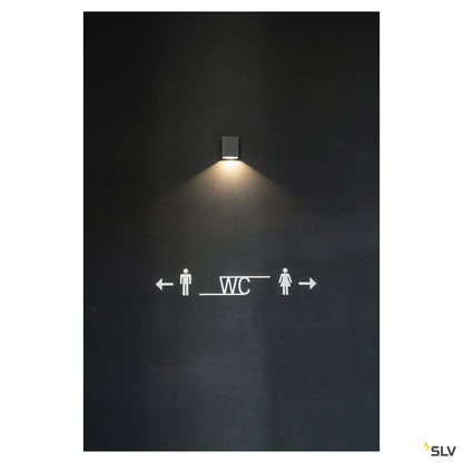 QUAD 1 XL LED de perete, 3,2W, 3000K, patrat, anthracit
