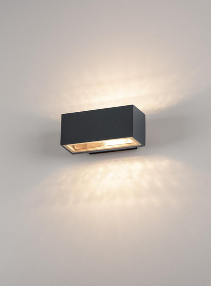 BOX R7s lampă de perete, pătrat, antracit, R7s, max. 80W