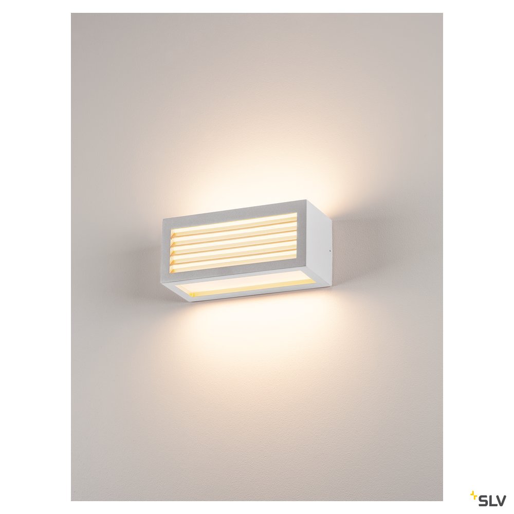 BOX-L E27 lampă de perete, pătrat, alb, E27, max. 18W