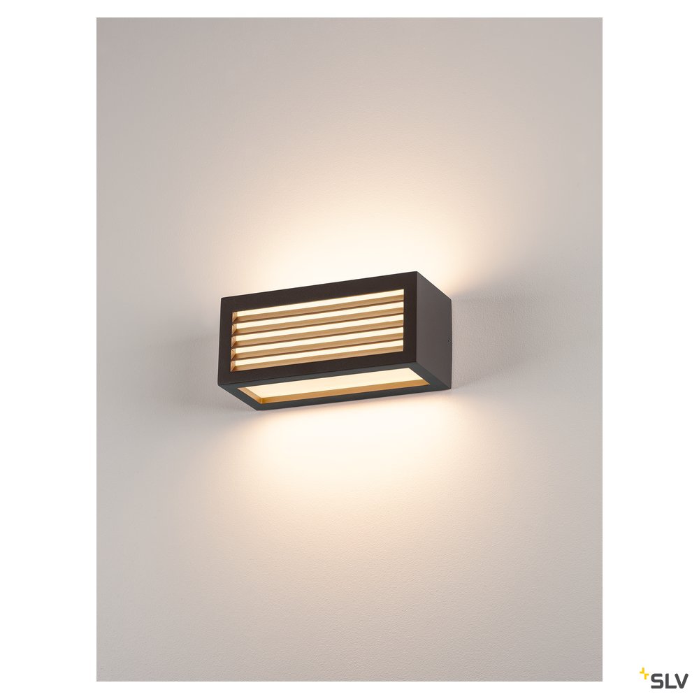 BOX-L E27 lampă de perete, pătrat, antracit, E27, max. 18W