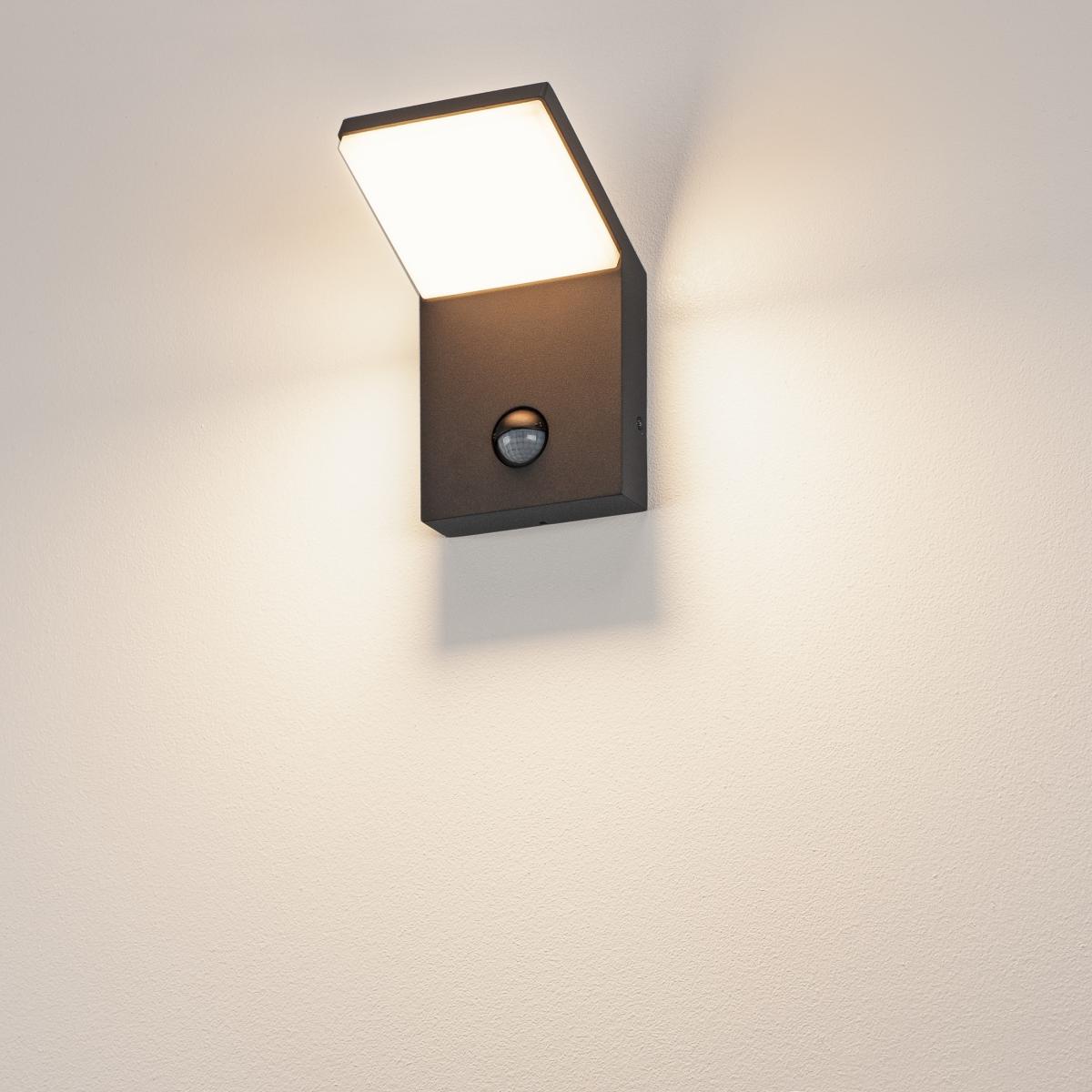 ORDI LED de perete, 3000K, anthracit, cu Sensor
