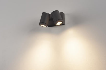 HELIA WALL LED 2x8W, 3000K, IP55, nisipos antr.,downlight