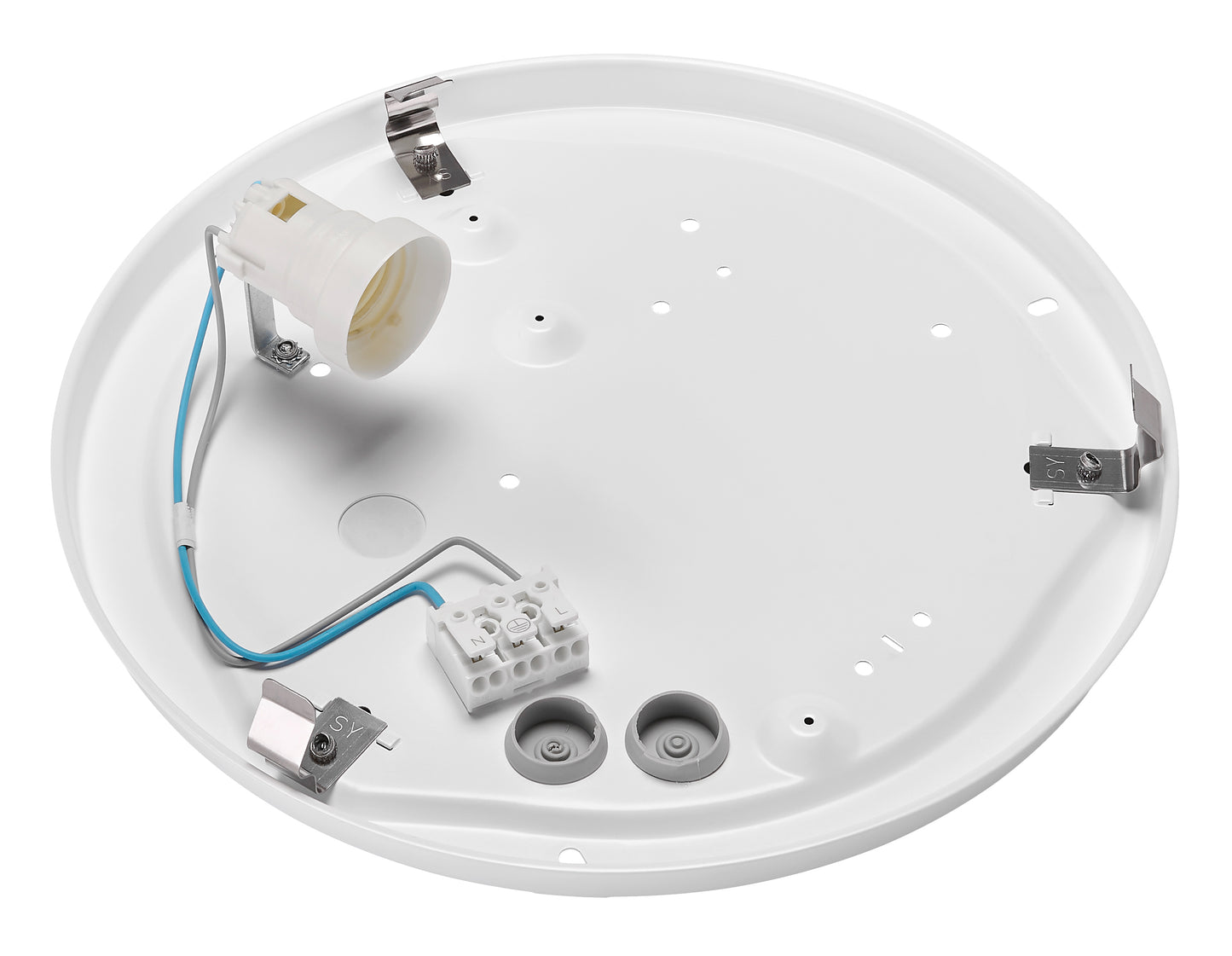 Plafonieră RKL 3, E27, 60W, IP40, opal, alb