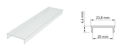 PMMA Cover TB flat / transparent 2m