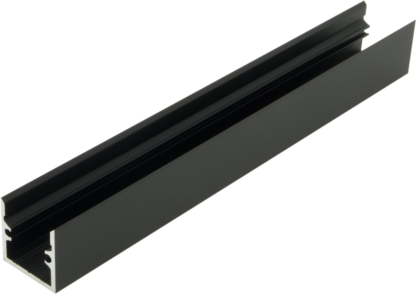 Profil din aluminiu LBR, L-2000mm W-19mm H-19mm negru
