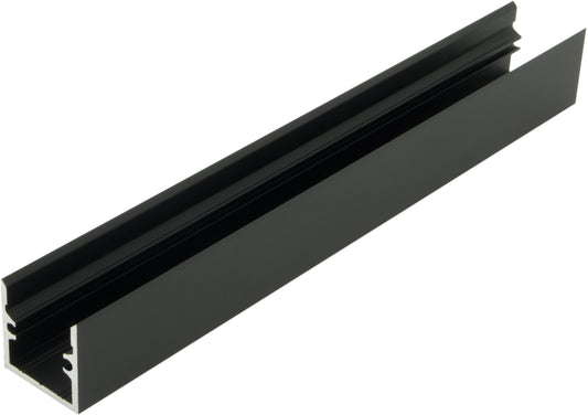 Profil din aluminiu LBR, L-2000mm W-19mm H-19mm negru
