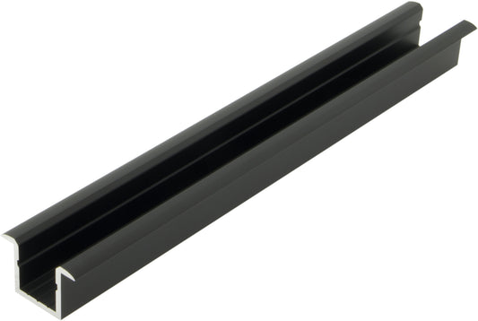 Profil din aluminiu KLI, L-2000mm W-14mm H-14mm negru