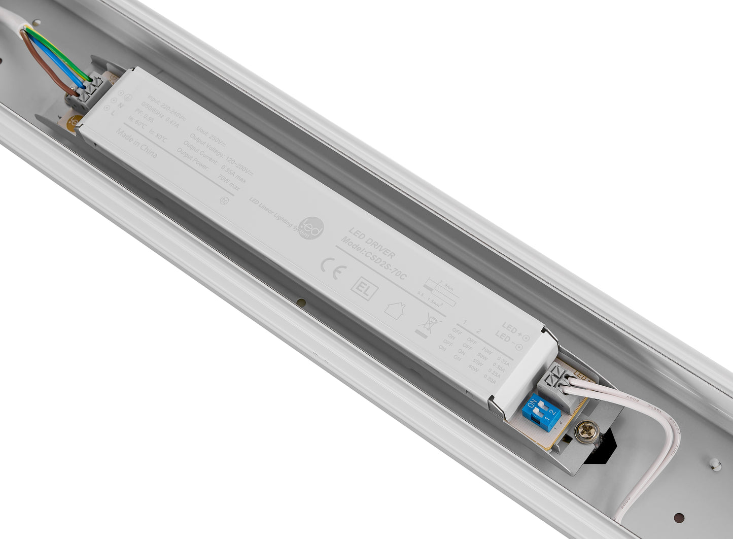 Insert LED Ligne-S II 40/50/60/70W 840 90° ON/OFF alb