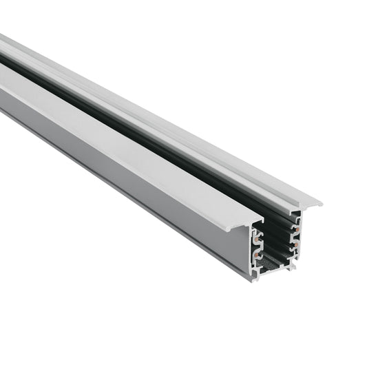 3PH-recessed track square 3m, alb