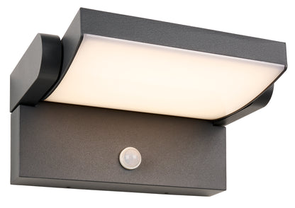 ILAS LED PIR 12,5W 750lm 3000K ECG IP54 antracit