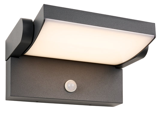 ILAS LED PIR 12,5W 750lm 3000K ECG IP54 antracit