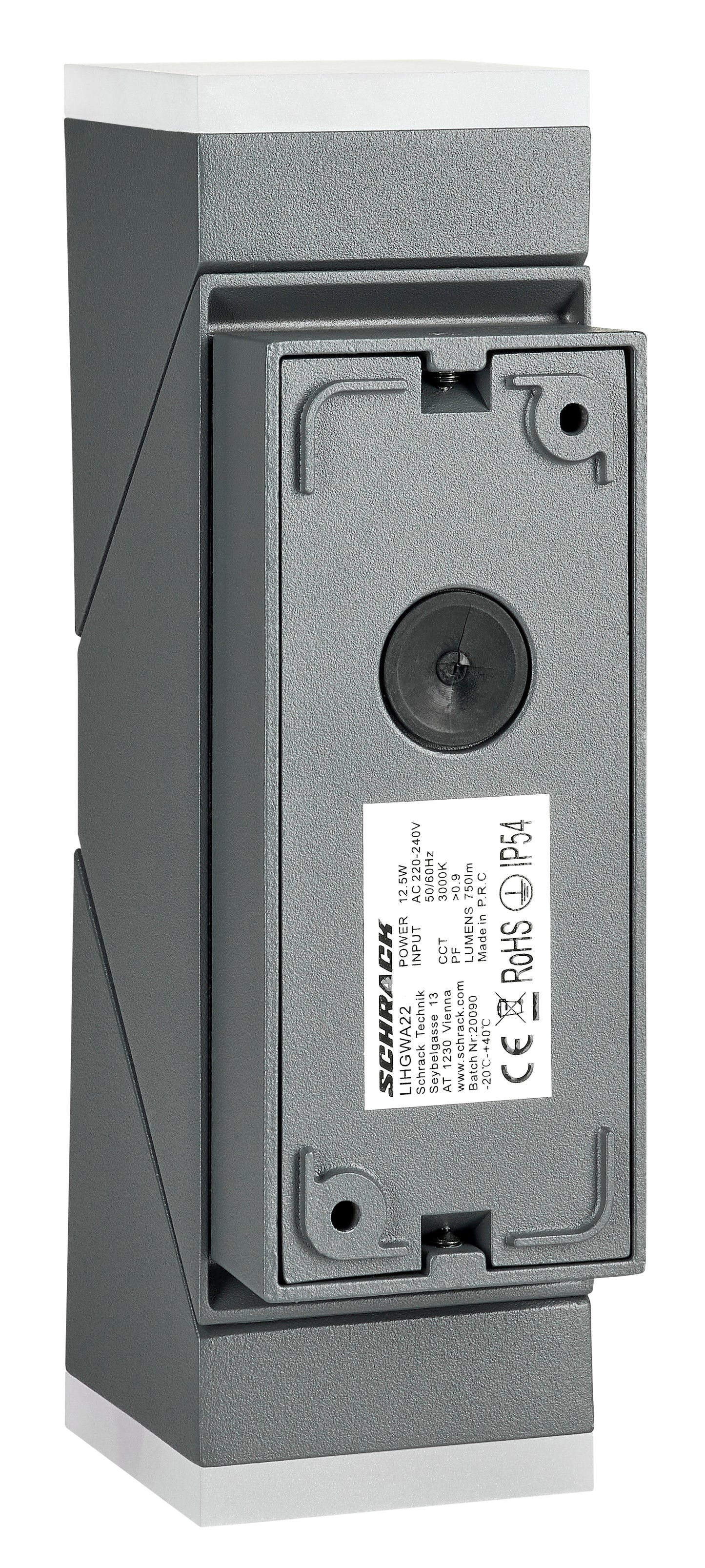 Evo LED Square Up/Down 12,5W 750lm 3000K ECG IP54 antracit