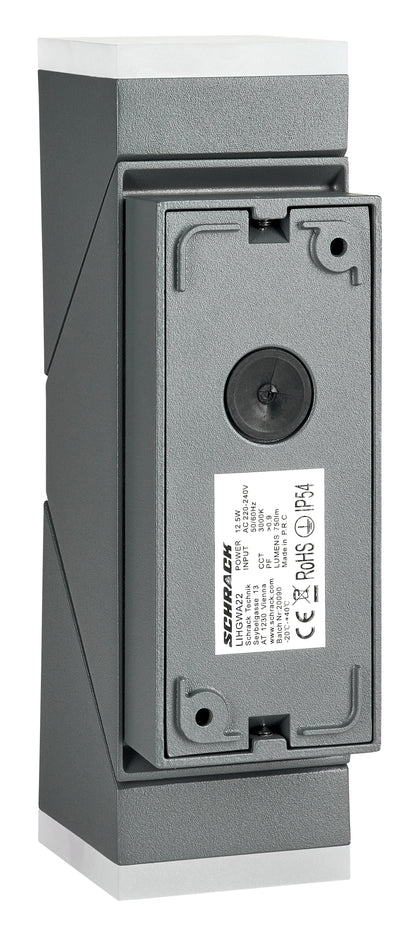 Evo LED Square Up/Down 12,5W 750lm 3000K ECG IP54 antracit