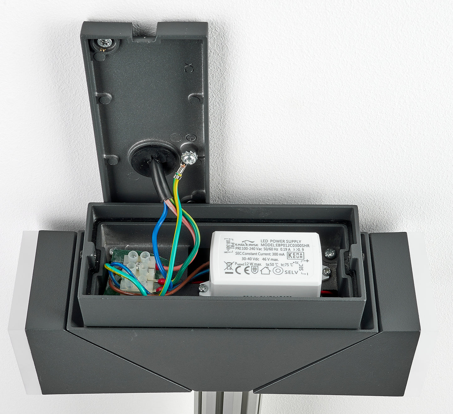 Evo LED Square Up/Down 12,5W 750lm 3000K ECG IP54 antracit