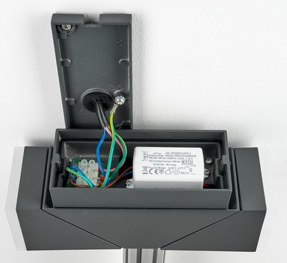 Evo LED Square Up/Down 12,5W 750lm 3000K ECG IP54 antracit