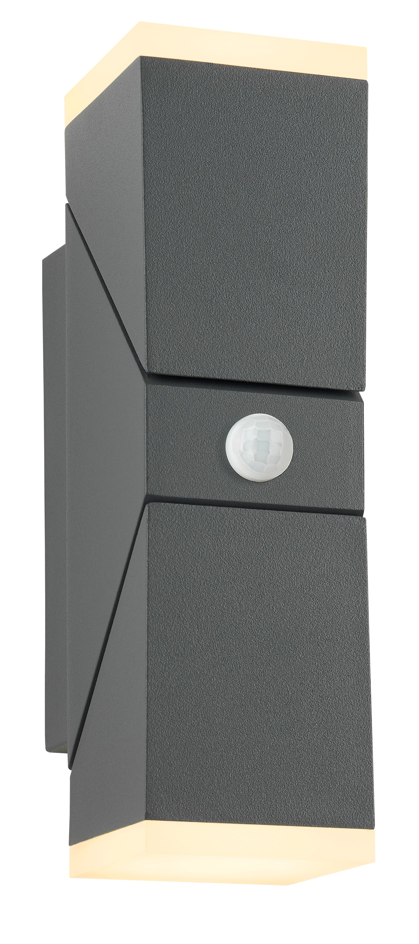 Evo LED Square Up/Down PIR 12,5W 750lm 3000K IP54 antracit