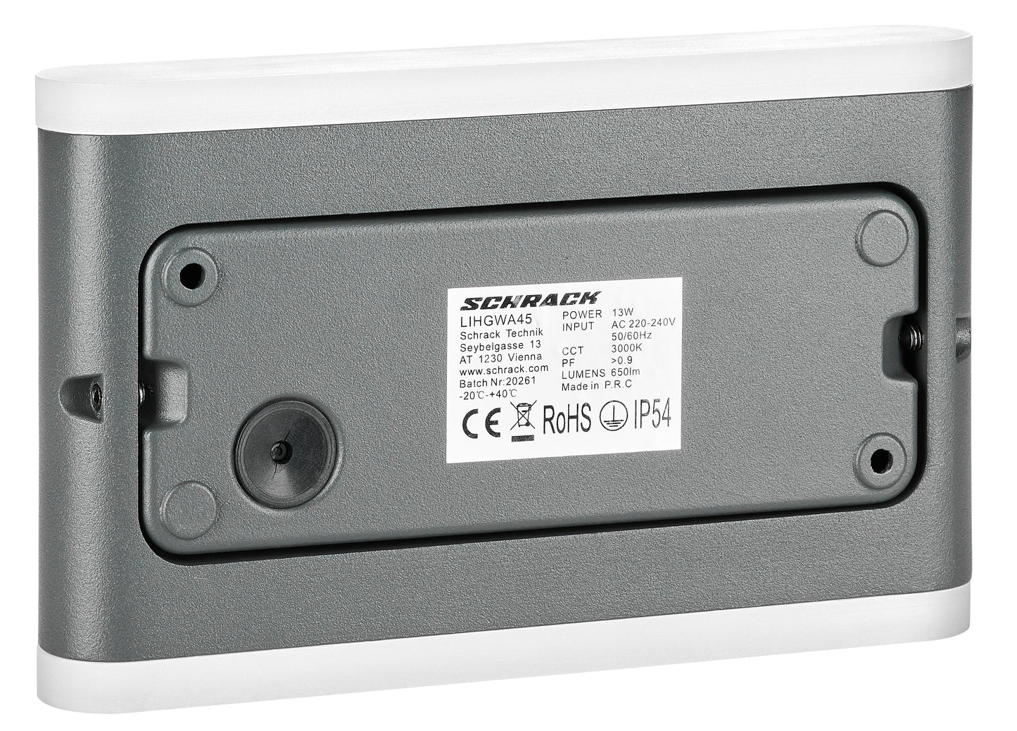 Naos LED Medium Up/Down 13W 650lm 3000K ECG IP54 antracit