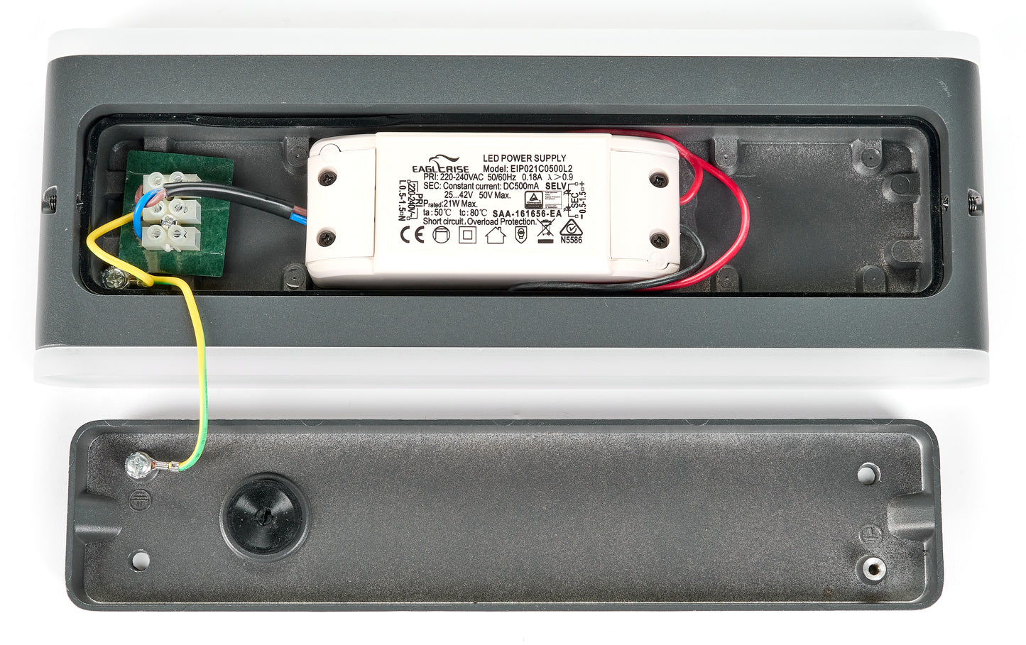 Naos LED Large Up/Down 20W 1200lm 3000K ECG IP54 antracit