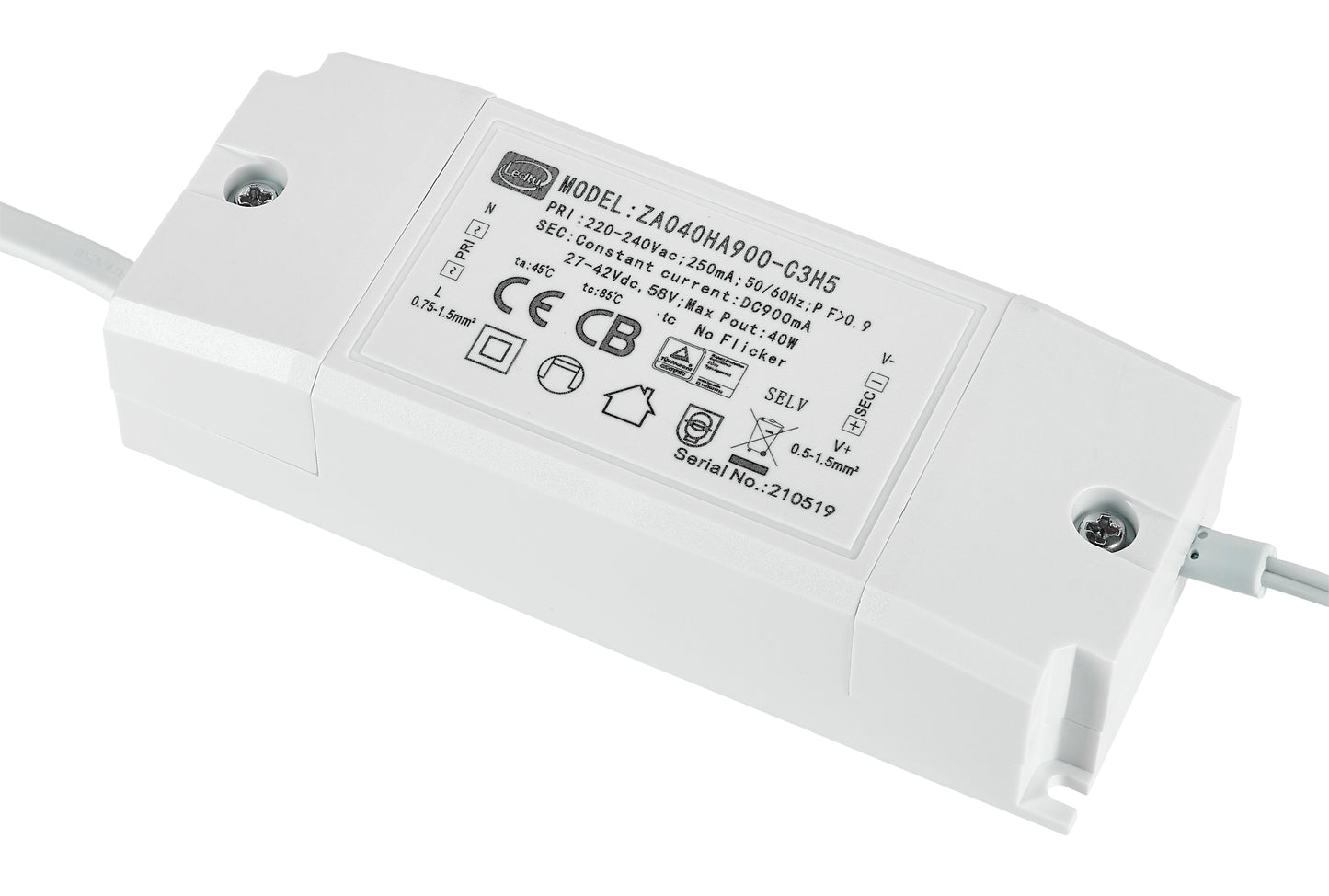 SEGON BASIC 35W Tri white 3K, 4K, 6K UGR<19, 230V 60°, EVG