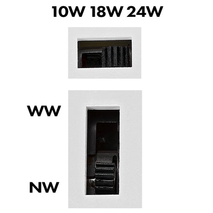 Elegance Round 3 EVOlution 24W/18W/10W 3K/4K Dim IP54 alb