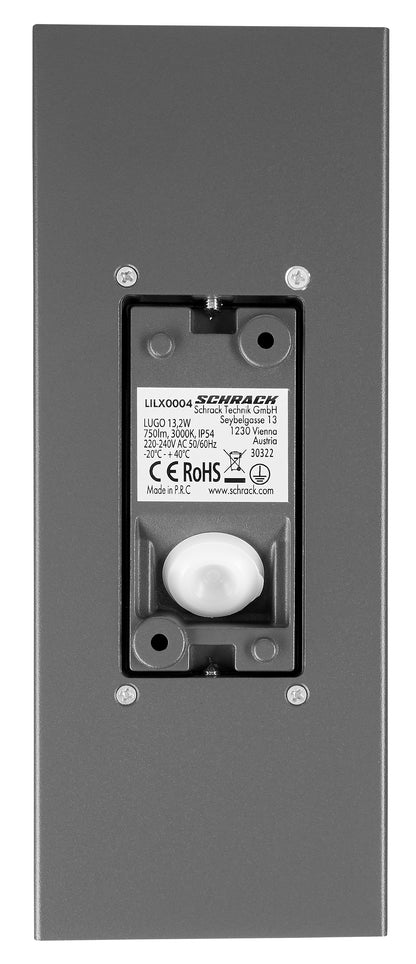 LUGO LED Square 13,2W 750lm 3000K 230V LED IP54 antracit