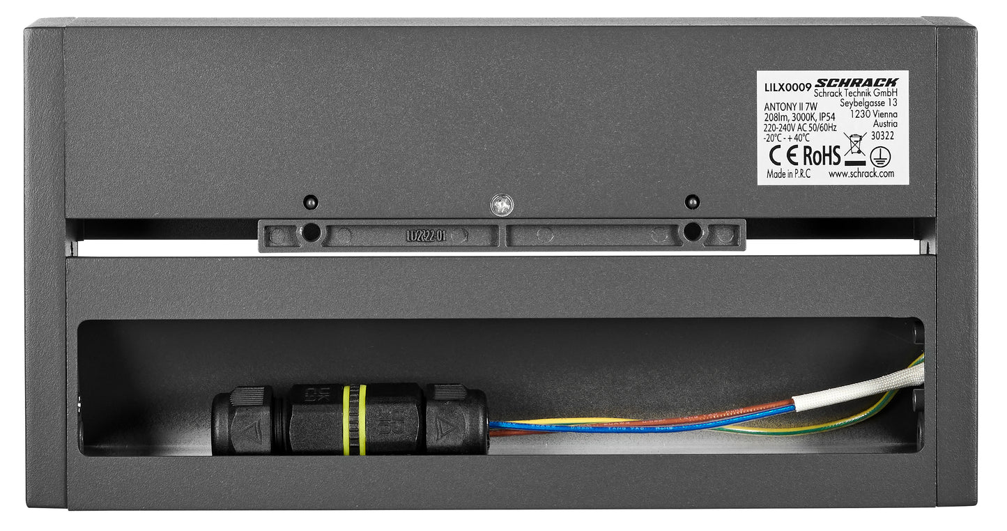ANTONY II 7W 208lm 3000K 230V LED IP54 antracit