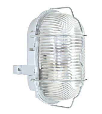 OVAL II E27, 60W, IP44, gri cu grilaj și dispersor sticlă