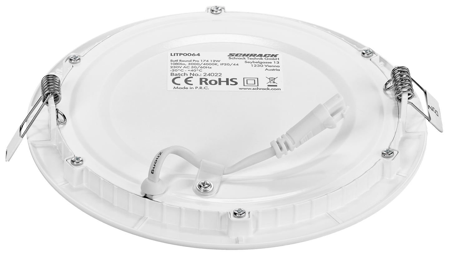 SUTIL Round Pro 174 12W 960lm 3000/3500/4000K 230V alb