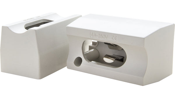 RAL1 Holder for socket S14s, for lamps with 1 socket, white