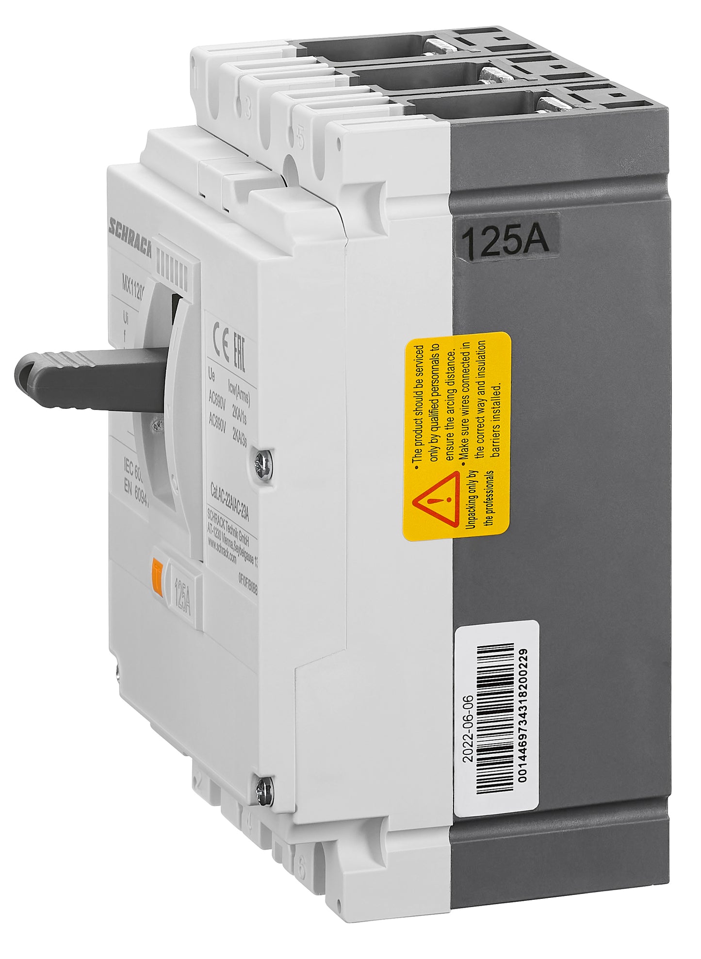 Comutator de putere MX1, 3 poli 125A