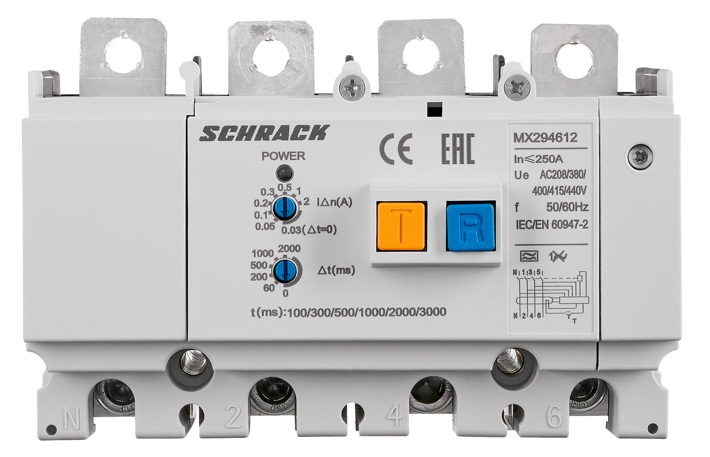 Bloc diferential pentru MX2 4 Poli, 0,03 - 2A