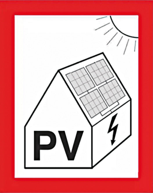 Autocolant cu informații PV autoadeziv
