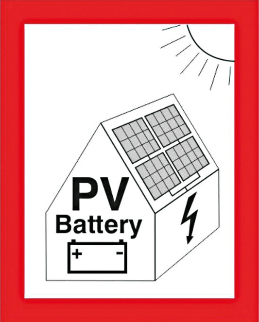 Autocolant cu informații PV incl. baterie autoadeziva