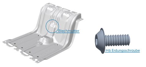 iFIX earthingscrew btwn South Connector+wind deflector plate