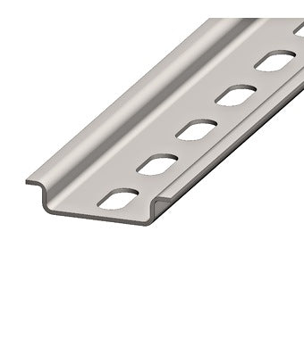 Şină omega din oţel zincat, 2000x35x7,5mm, perforată